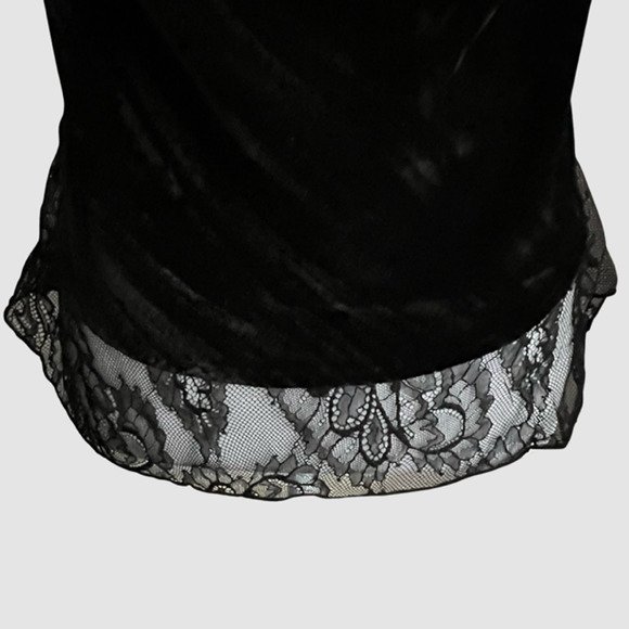 BCBGMaxAzria Nita Velvet Top, Black Beauty, NWT-Size XS - Picture 5 of 14